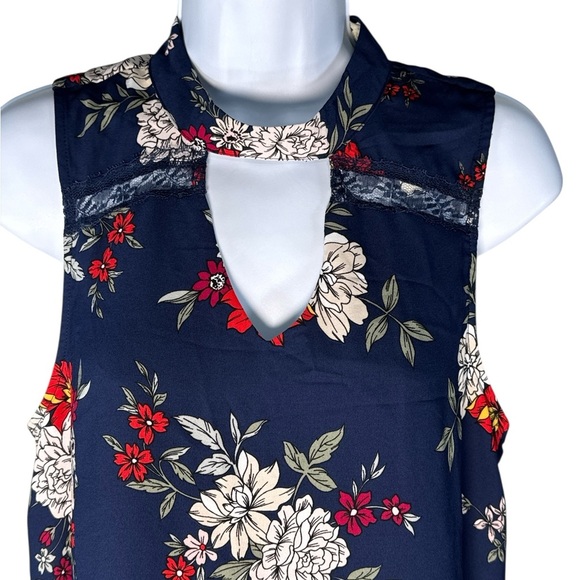 Miami Blue and White V-Neck Sleeveless Mini Sundress - Picture 2 of 8